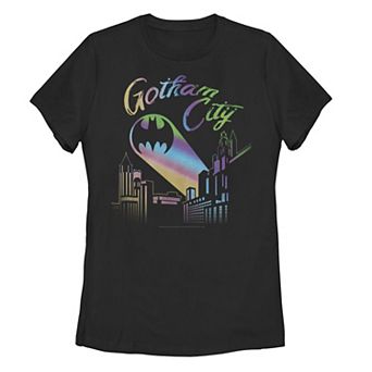 Juniors' DC Comics Pride Batman Gotham City Rainbow Tee