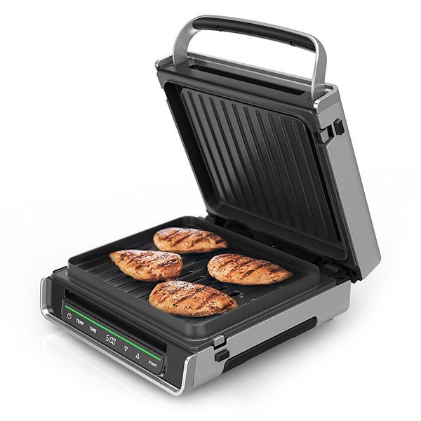 George Foreman Smokeless Contact Grill with Digital Smart Scale on QVC 
