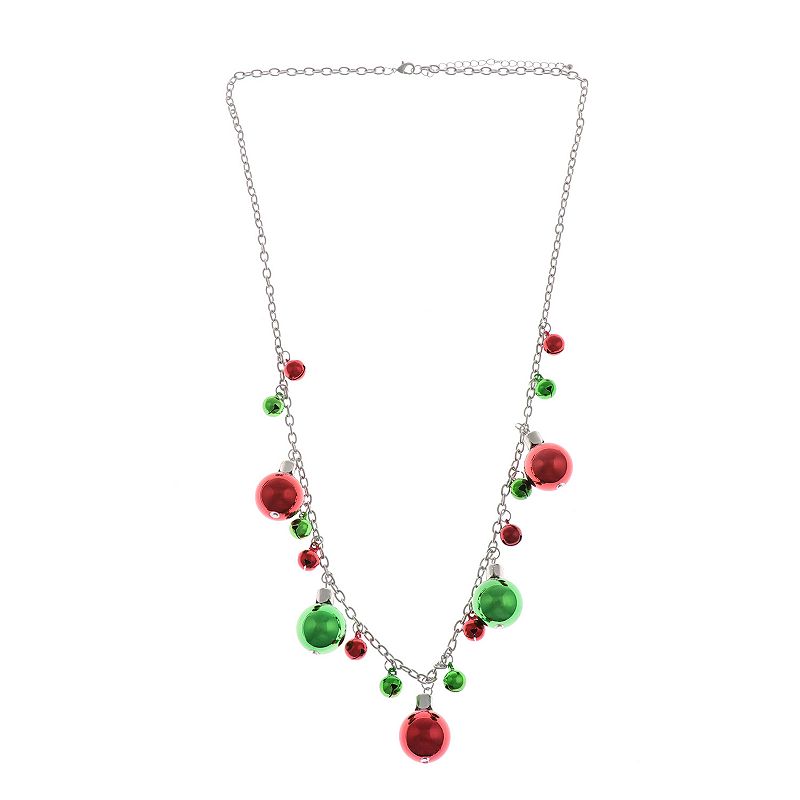 HOLIDAY Bell & Ornament Necklace, Womens