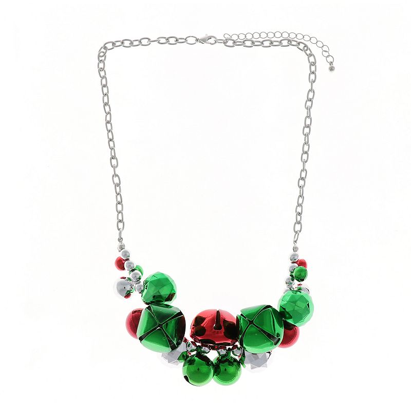 HOLIDAY Jingle Bell Statement Necklace, Womens