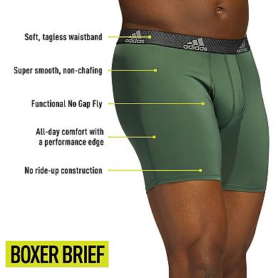 Men's adidas Performance 3-Pack Long Boxer Briefs