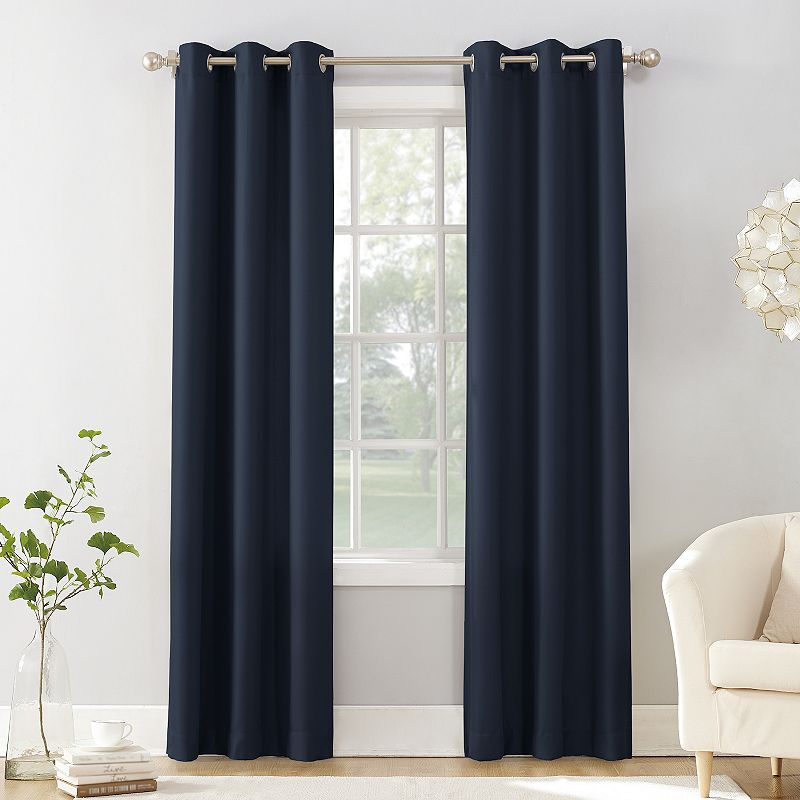 No. 918 Valerie Casual Textured Semi-Sheer Grommet Curtain Panel, 40" x 95" set of 2