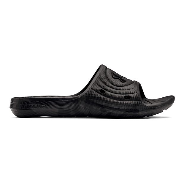 Under Armour Men's Locker Camo Slides - Black, 8