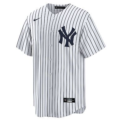 Men's Nike Derek Jeter White/Navy New York Yankees Replica Jersey