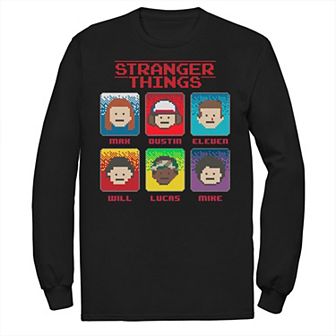 Men's Stranger Things Group Shot 8-Bit Box Up Tee