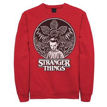 Men's Netflix Stranger Things Eleven And Demogorgon Circle Sweatshirt