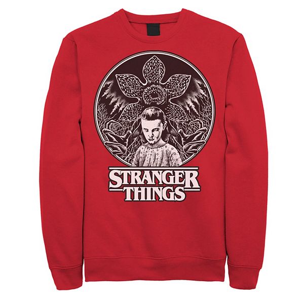 Men s Netflix Stranger Things Eleven And Demogorgon Circle Sweatshirt