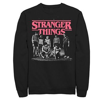 Men's Stranger Things Faded Cast Poster Sweatshirt