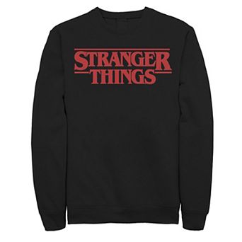 Men's Netflix Stranger Things Solid Logo Left Chest Sweatshirt