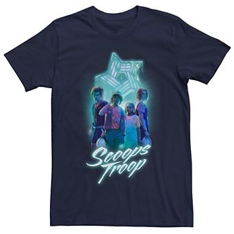 Men's Stranger Things Scoops Troop Neon Tee