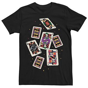 Men's Batman Jokers Wild Playing Card Group Shot Tee