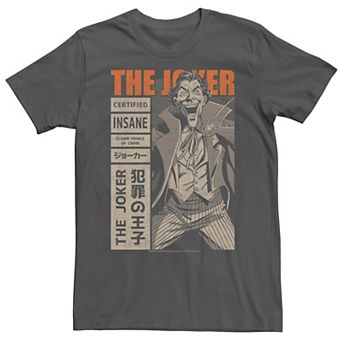 Men's Batman Joker Cover Kanji Retro Poster Tee