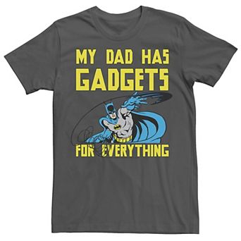 Men's Batman Gadgets Of Bat Dad Comic Father Text Tee