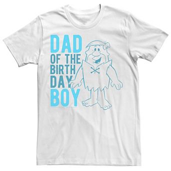 Men's Flinstons Barney Dad Of Birthday Boy Poster Tee