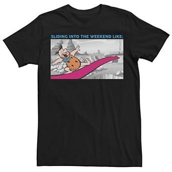 Men's The Flintstones Sliding Into The Weekend Tee