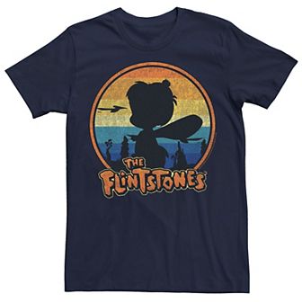 Men's Flinstones BamBam Sunset Silhouette Poster Tee