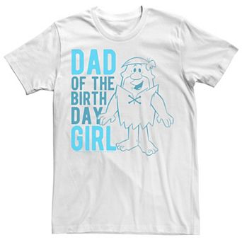 Men's Flinstones Barney Dad Of The Birthday Girl Text Tee
