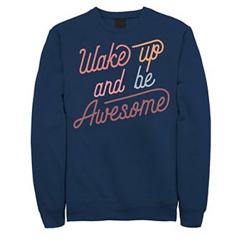 Men's Fifth Sun Wake Up And Be Awesome Text Sweatshirt