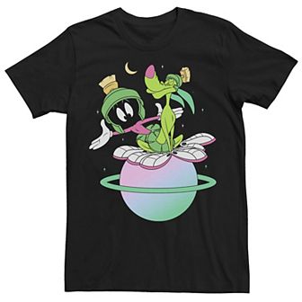 Men's Looney Tunes Marvin The Martian Planet Group Shot Poster Tee