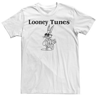 Men's Looney Tunes Beatnik Bugs Line Art Poster Tee