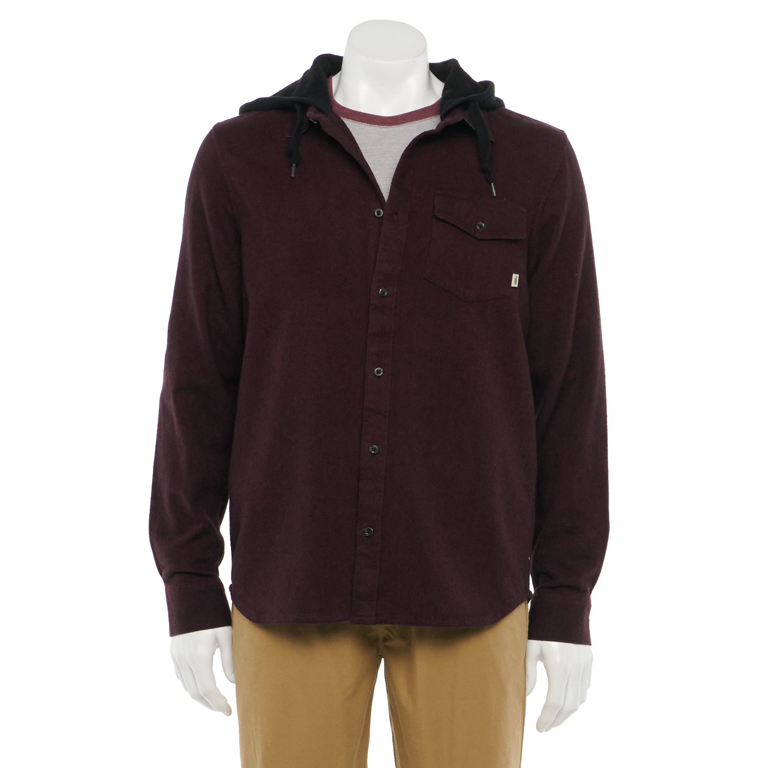 vans button up hoodie
