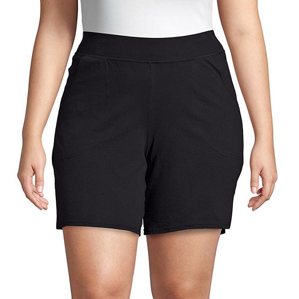 Plus Size Just My Size Pocket Jersey Shorts