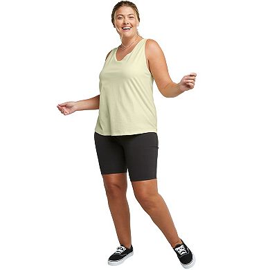 Plus Size Just My Size Stretchy Jersey Bike Shorts