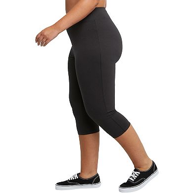 Plus Size Just My Size Stretchy Jersey Capri Leggings