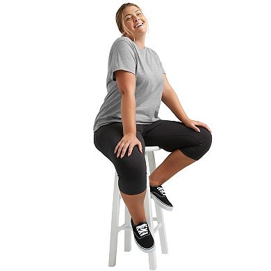 Plus Size Just My Size Stretchy Jersey Capri Leggings 