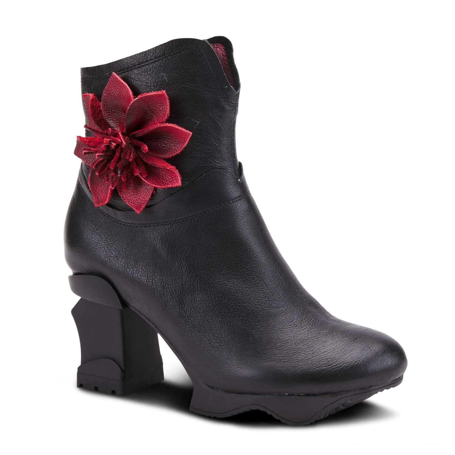 kohls red ankle boots