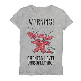 Disney's Lilo & Stitch Girls 7-16 Warning Doodle Tee