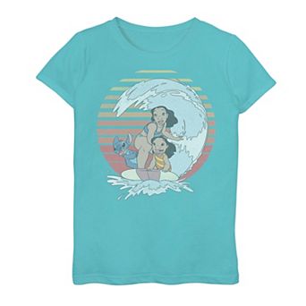 Disney's Lilo & Stitch Girls 7-16 Group Shot Surf Tee