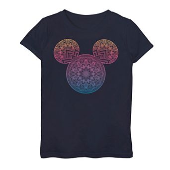 Disney's Mickey Mouse Girls 7-16 Mandala Silhouette Fill Tee