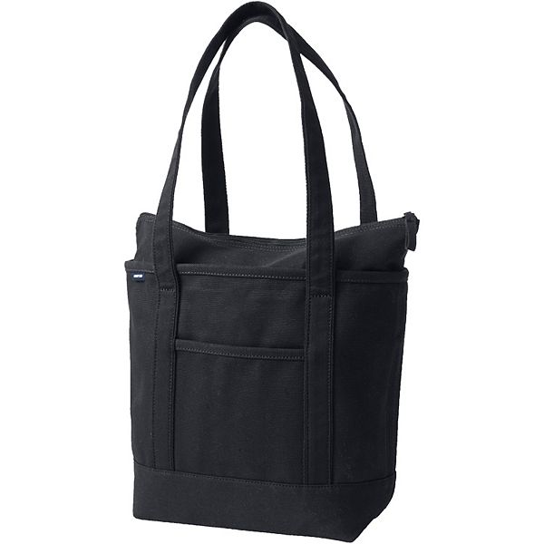 Lands' End Zip Top Canvas Tote Bag