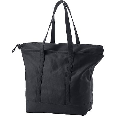 Lands' End Zip Top Canvas Tote Bag