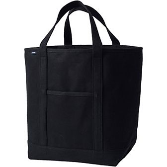 Lands' End Open Top Canvas Large Tote Bag