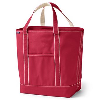 Lands' End Open Top Canvas Large Tote Bag