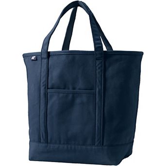 Lands' End Open Top Canvas Large Tote Bag