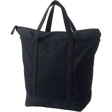 Lands' End Zip Top Canvas Tote Bag