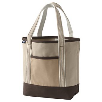 Lands' End Open Top Canvas Medium Tote Bag