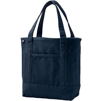 Lands' End Open Top Canvas Medium Tote Bag
