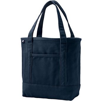 Lands' End Open Top Canvas Medium Tote Bag
