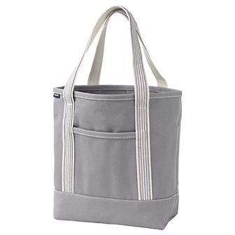 Lands' End Open Top Canvas Medium Tote Bag