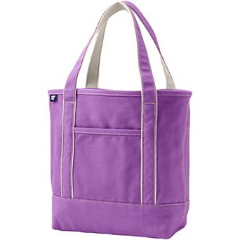 Lands' End Open Top Canvas Medium Tote Bag