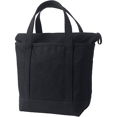 Lands' End Zip Top Canvas Tote Bag