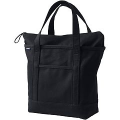 Lands' End Ultralight Tote Bag - Black/Black