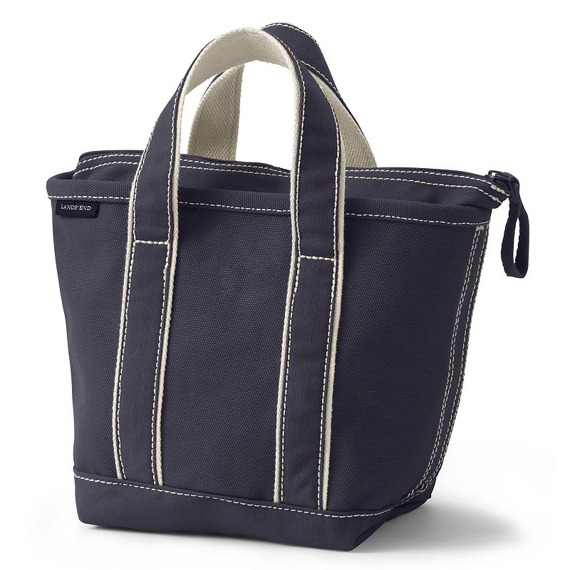17672514 Lands End Zip Top Canvas Tote Bag, Size: Small, Bl sku 17672514