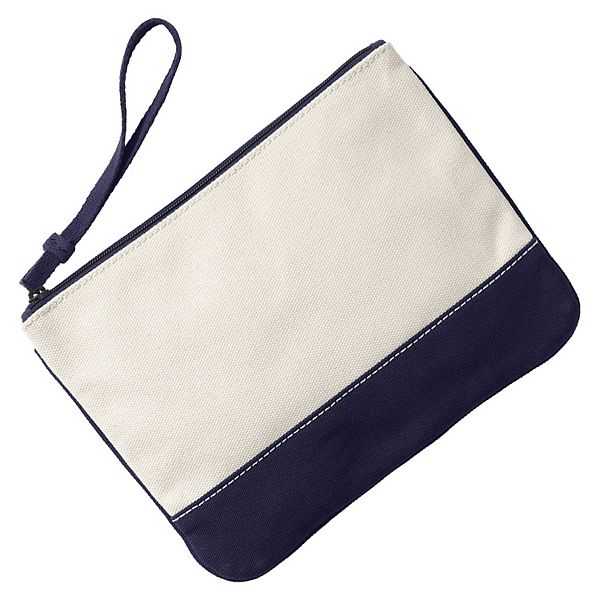 Small Solid Canvas Zipper Pouch