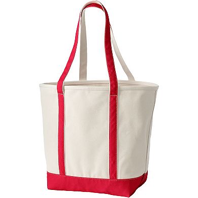 Lands' End Natural Open Top Canvas Tote Bag