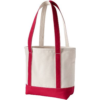 Lands' End Natural Open Top Canvas Tote Bag